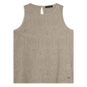 Canotta con fondo svasato e fronte Sangallo