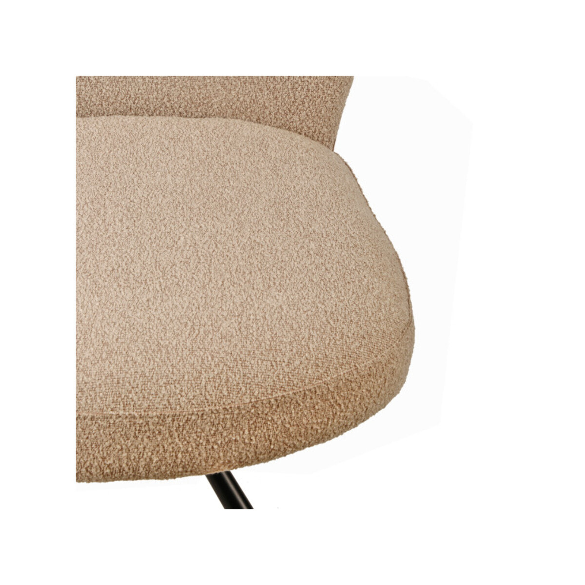 Chaise rotative 180° en tissu bouclette - BÉRANGÈRE