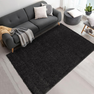 Tapis shaggy tissé motif uni BAIVAL