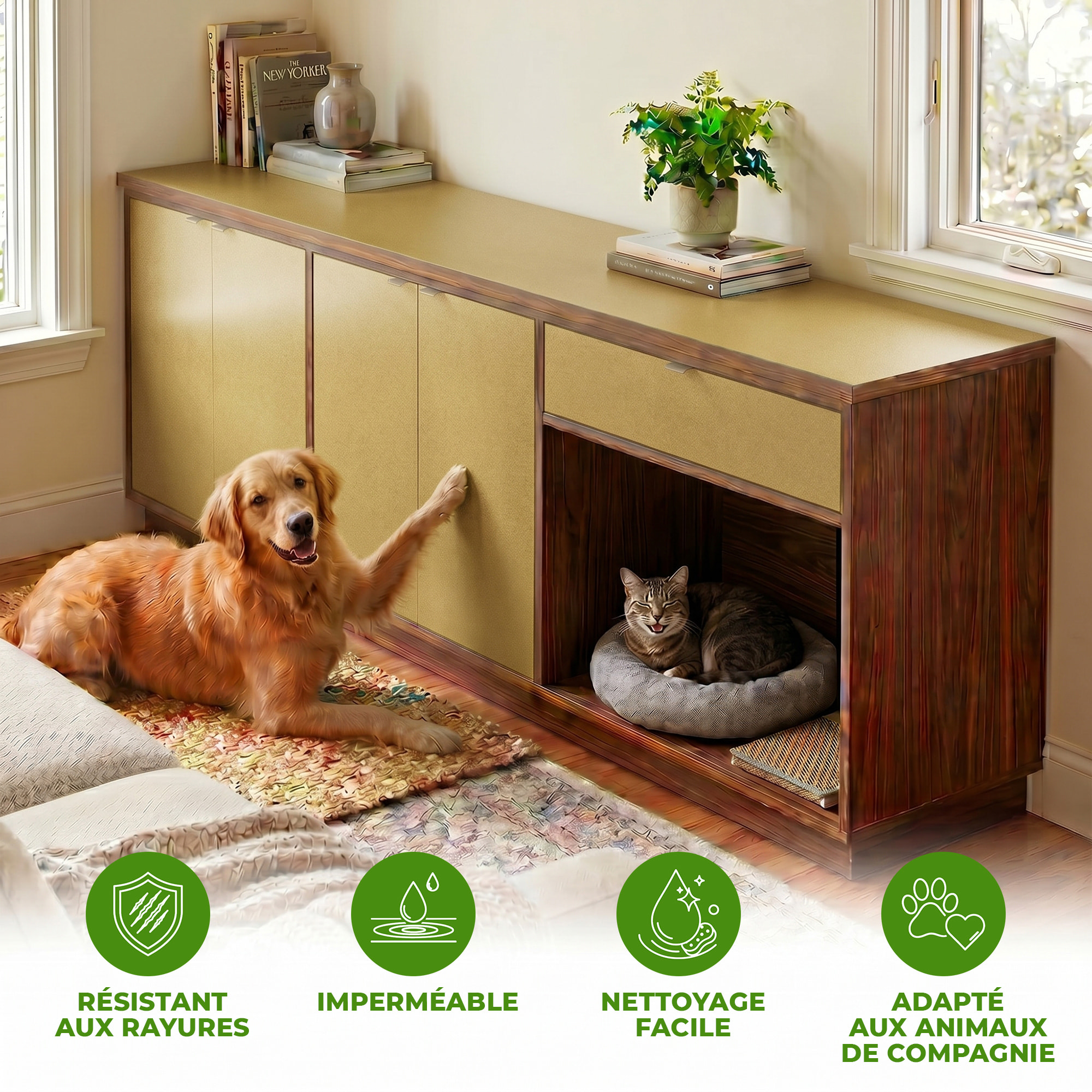 Rouleau adhésif décoratif Vinyle au Mètre - Or - Sticker Lavable Imperméable Mur Cuisine Meubles