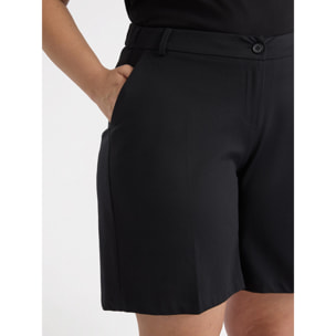 Fiorella Rubino - Pantaloni corti in punto Milano - Nero