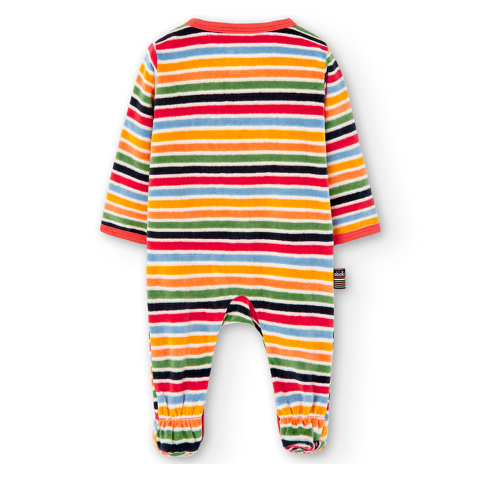 Pelele terciopelo listado de bebé -BCI