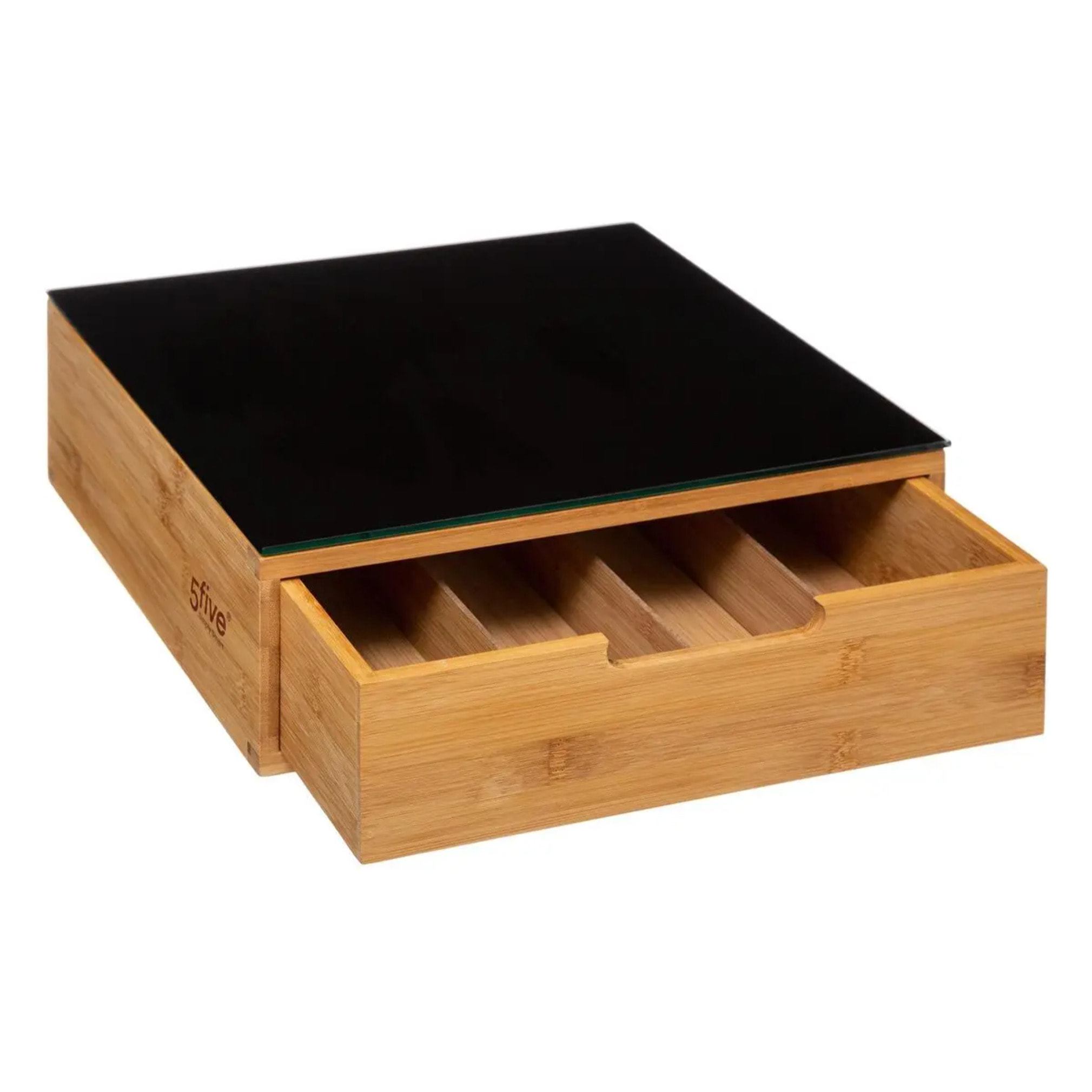 Porte-capsules tiroir bambou