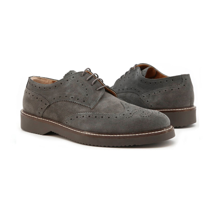 Zapatos Oxford para Hombre - Duca di Morrone Enrico Suede Gray