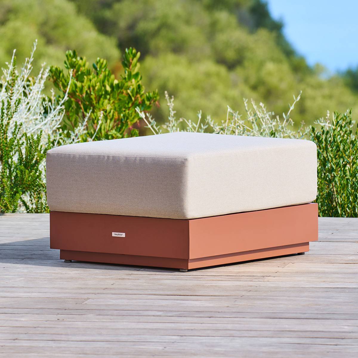 Pouf de jardin Allure acajou