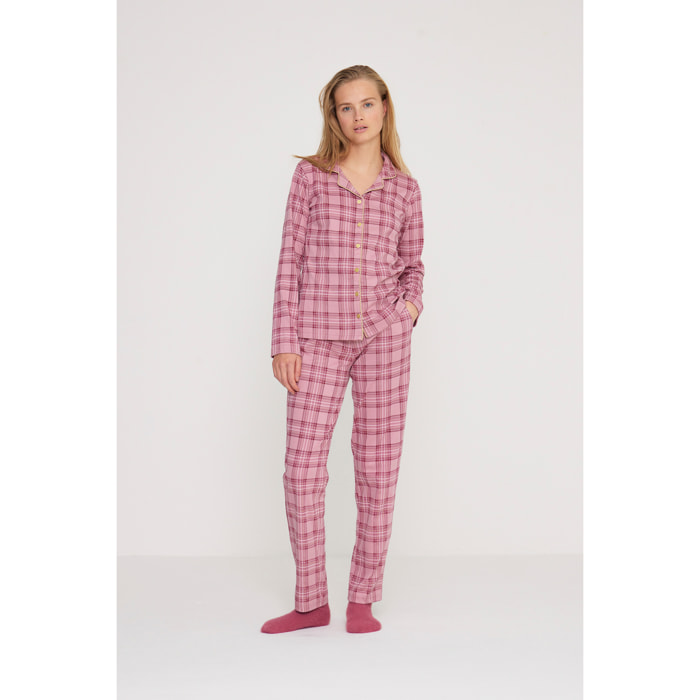 Pigiama donna lily in paris in caldo cotone a taglio uomo Noidinotte