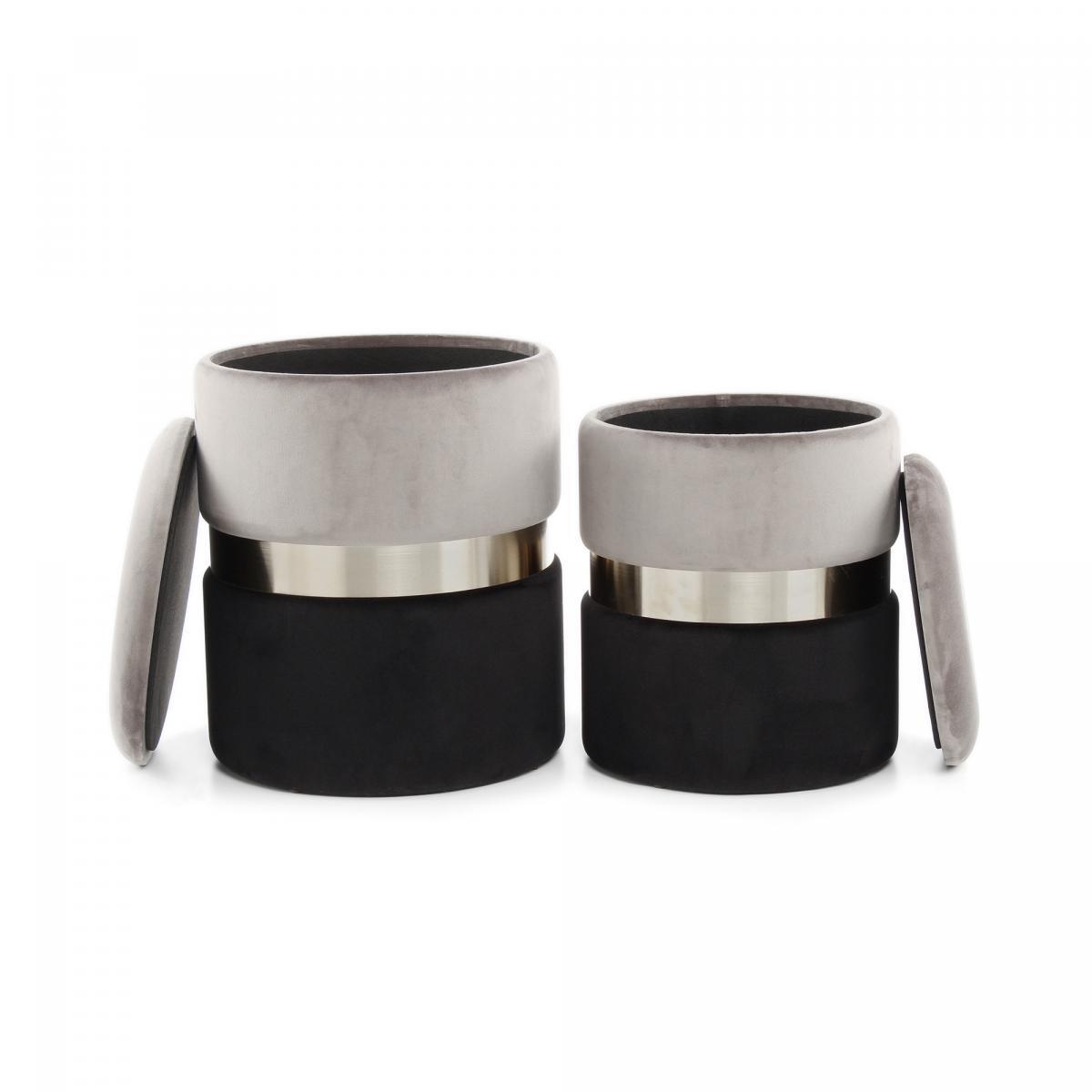 Lot de 2 tabourets DUPI Partiellement fabriqué à la main