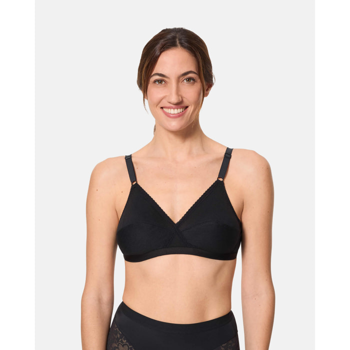 Sujetador sin aros cruzado mágico