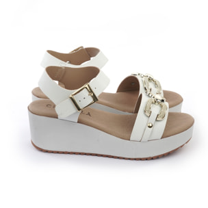 SANDALO ZEPPA CATENA BIANCO