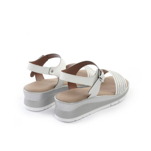 SANDALO ZEPPA FASCIA CORTECCIA ARGENTO