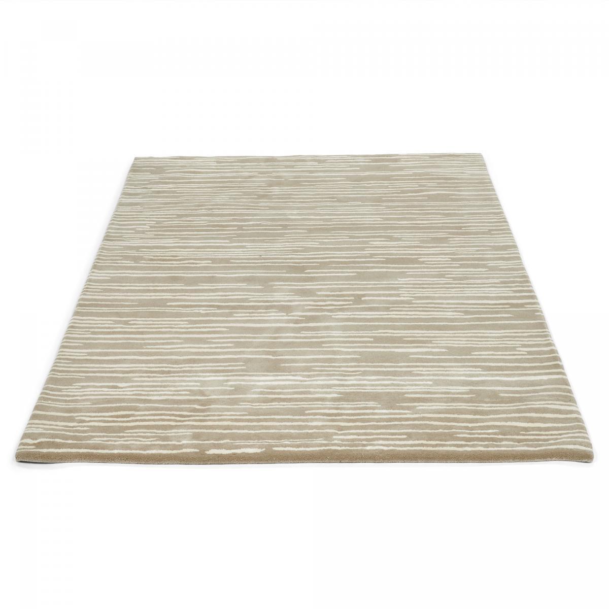Tapis salon et chambre fait à la main en laine motif faux uni