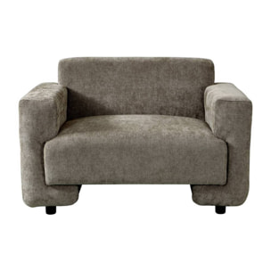 Poltrona salotto in tessuto marrone 111x90x72 cm - Paris