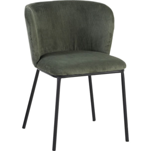 Lot de 2 chaises en velours côtelé - TOMA