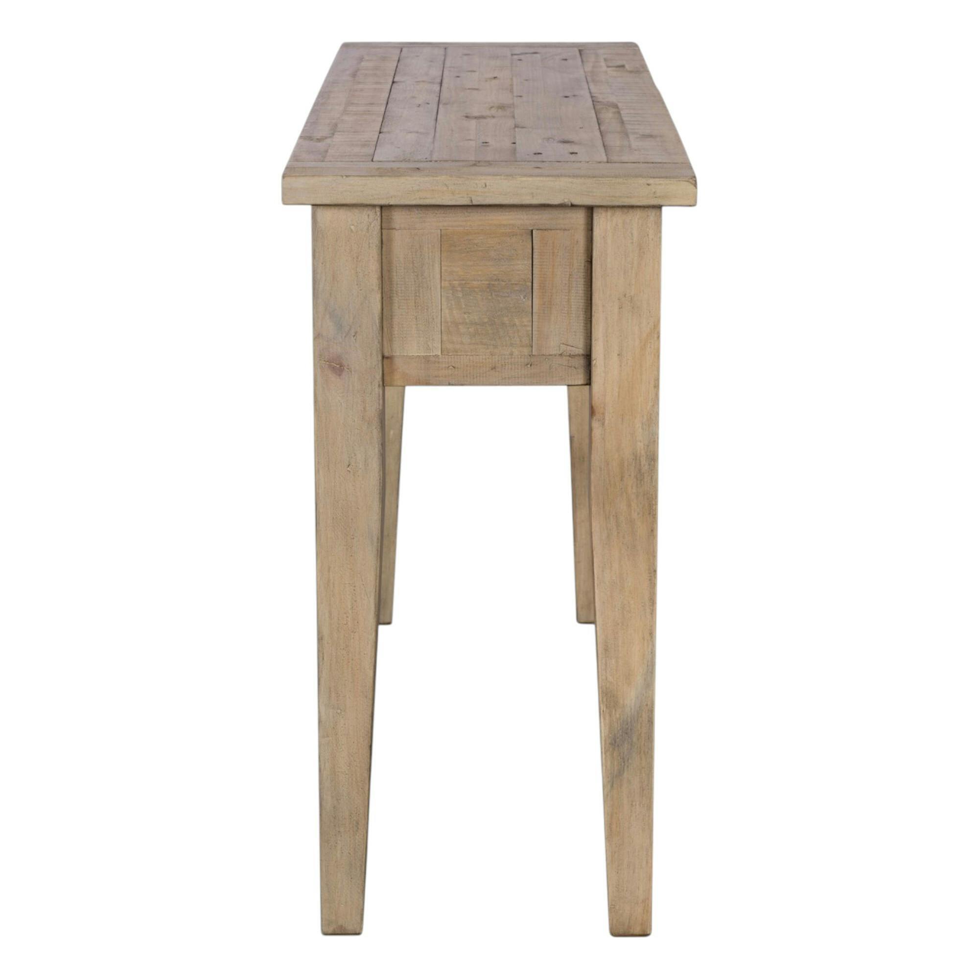 Console 110 cm à tiroirs bois recyclé SALERNE