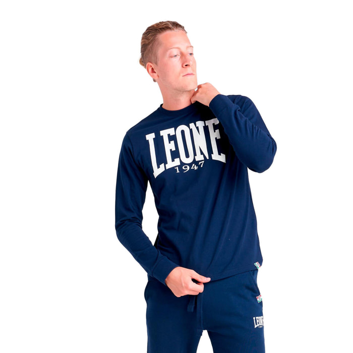 Camiseta de hombre Leone Basic de algodón de manga larga