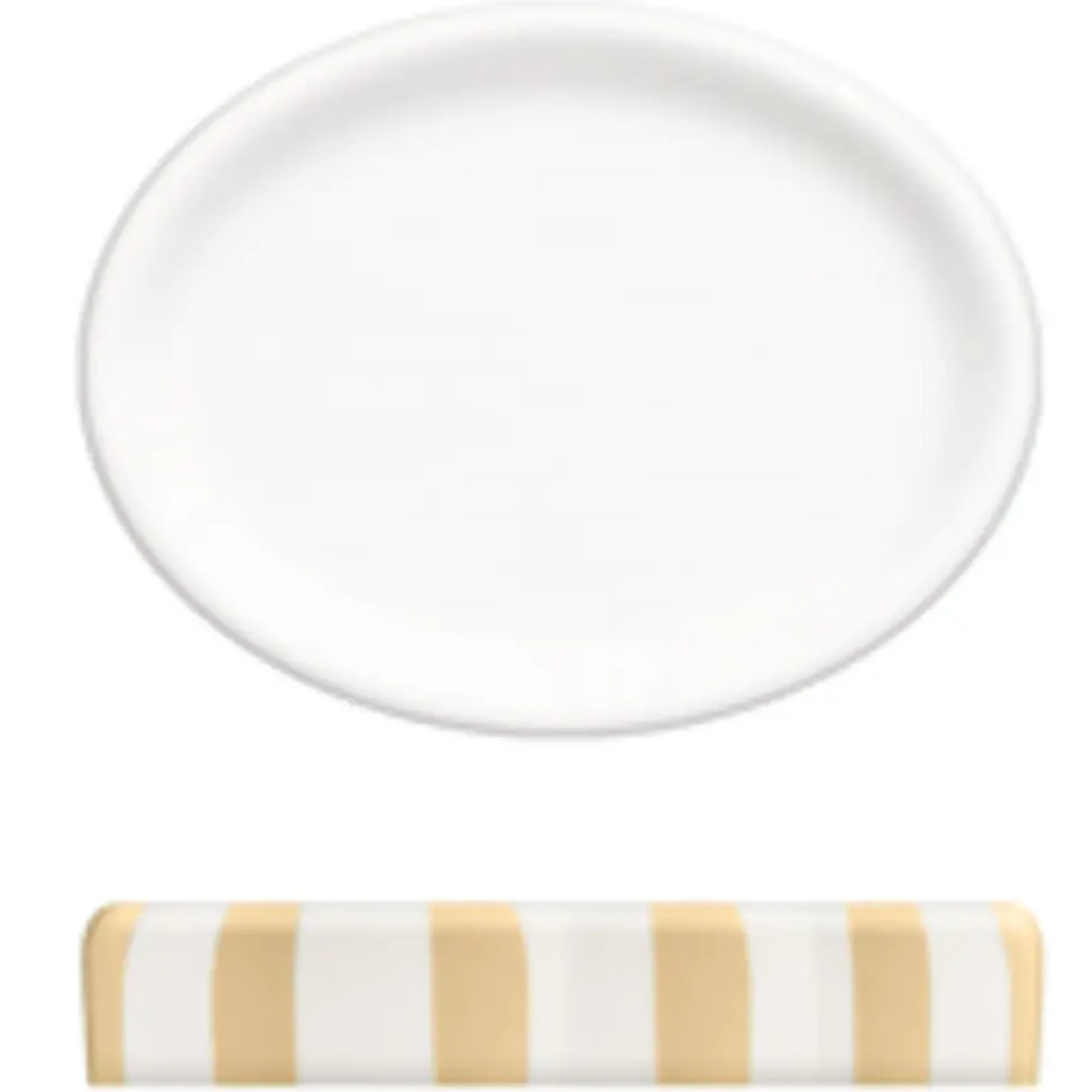 Porte-savon Strio rayures orange blé H3cm