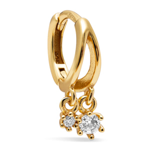 Pendiente Suelto Luzia Plata Baño Oro