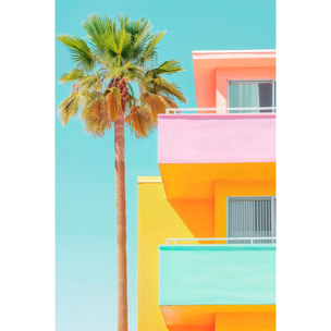 Tableau architecture venice beach pastel  Toile imprimée