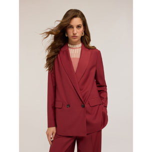 Motivi - Blazer cruzado - Burgundy