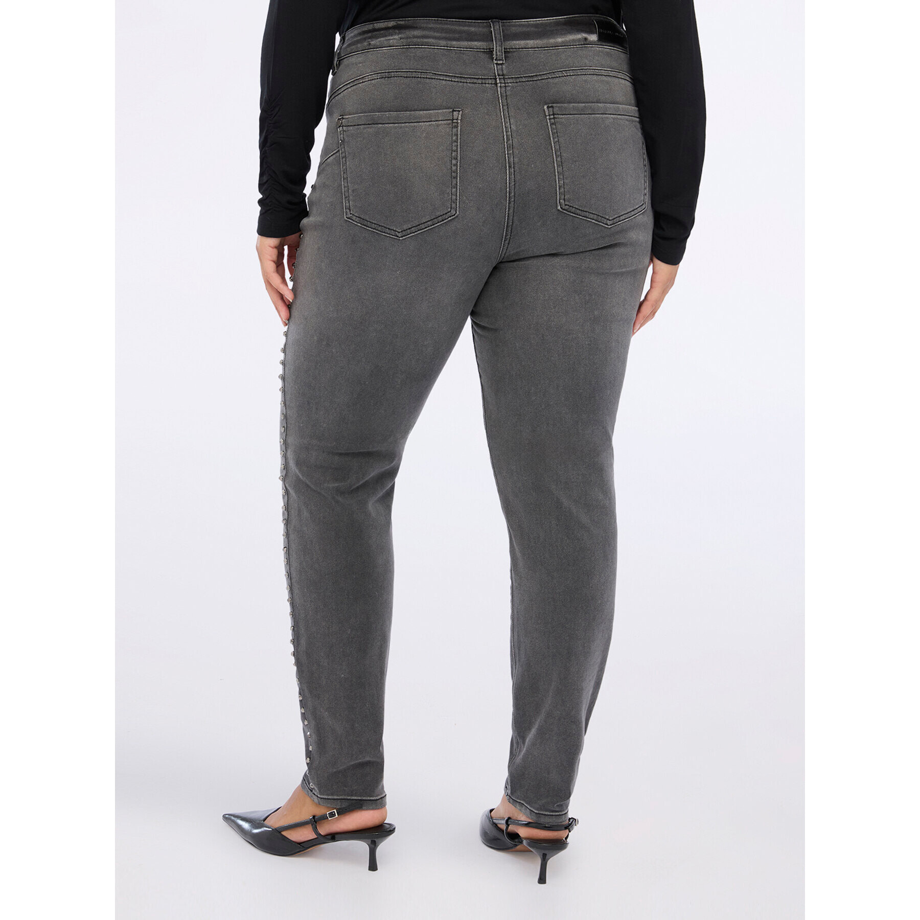 Fiorella Rubino - Jeans skinny con borchie - Grigio