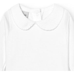 Body bebé manga larga cuello polo piqué