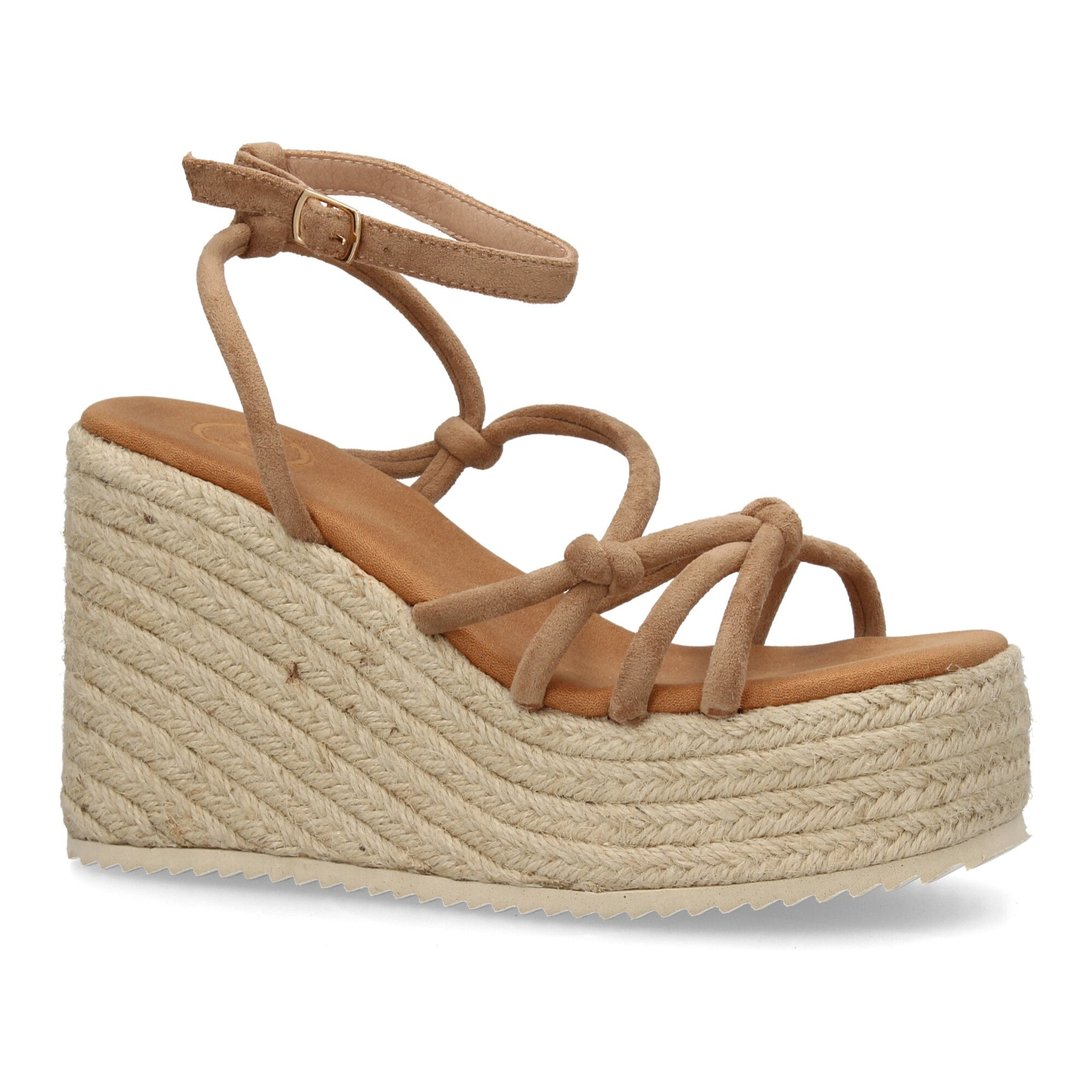 Sandalias de cuña con tiras cruzadas