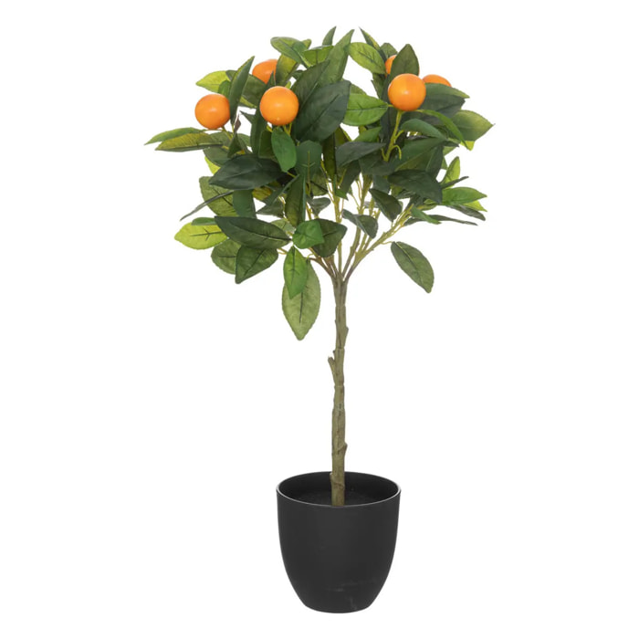 Oranger artificiel - pot en ciment - H58 cm