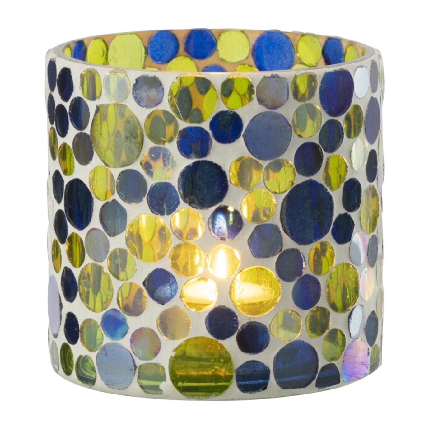 J-Line Chandelier - verre - bleu/vert- medium