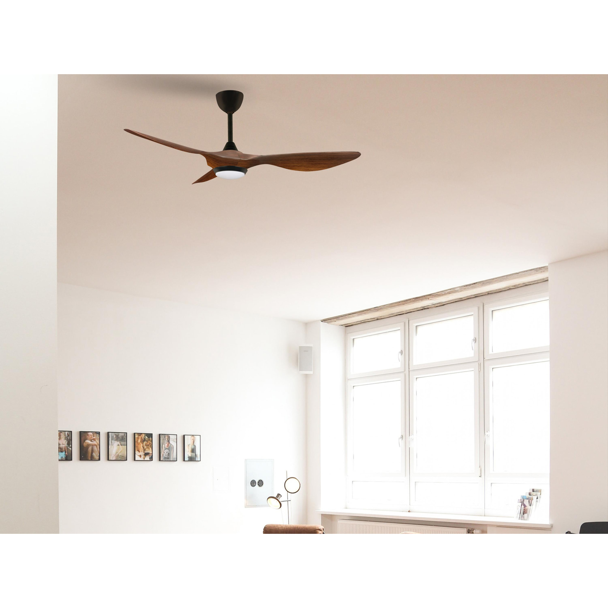 Ventilateur de plafond ø132 cm avec LED et Wifi Réversible Hypersilence