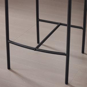 Lot de 2 tabourets de bar en velours côtelé - EVORA