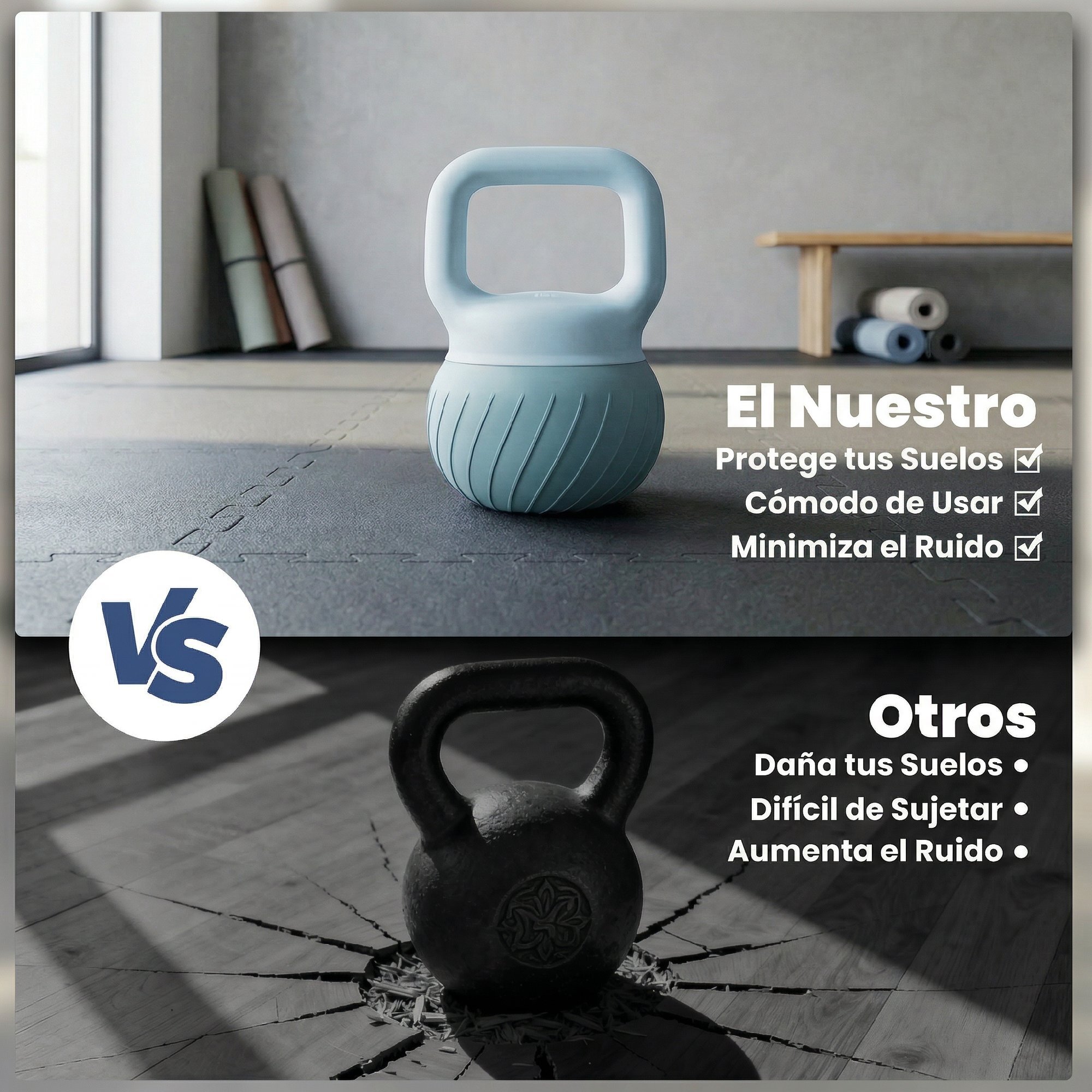 Pesa Rusa 10 kg, Soft Kettlebell Relleno de Arena Metálica y Mango Antideslizante, para Entrenamiento Culturismo en Casa, Gimnasio, Azul Claro