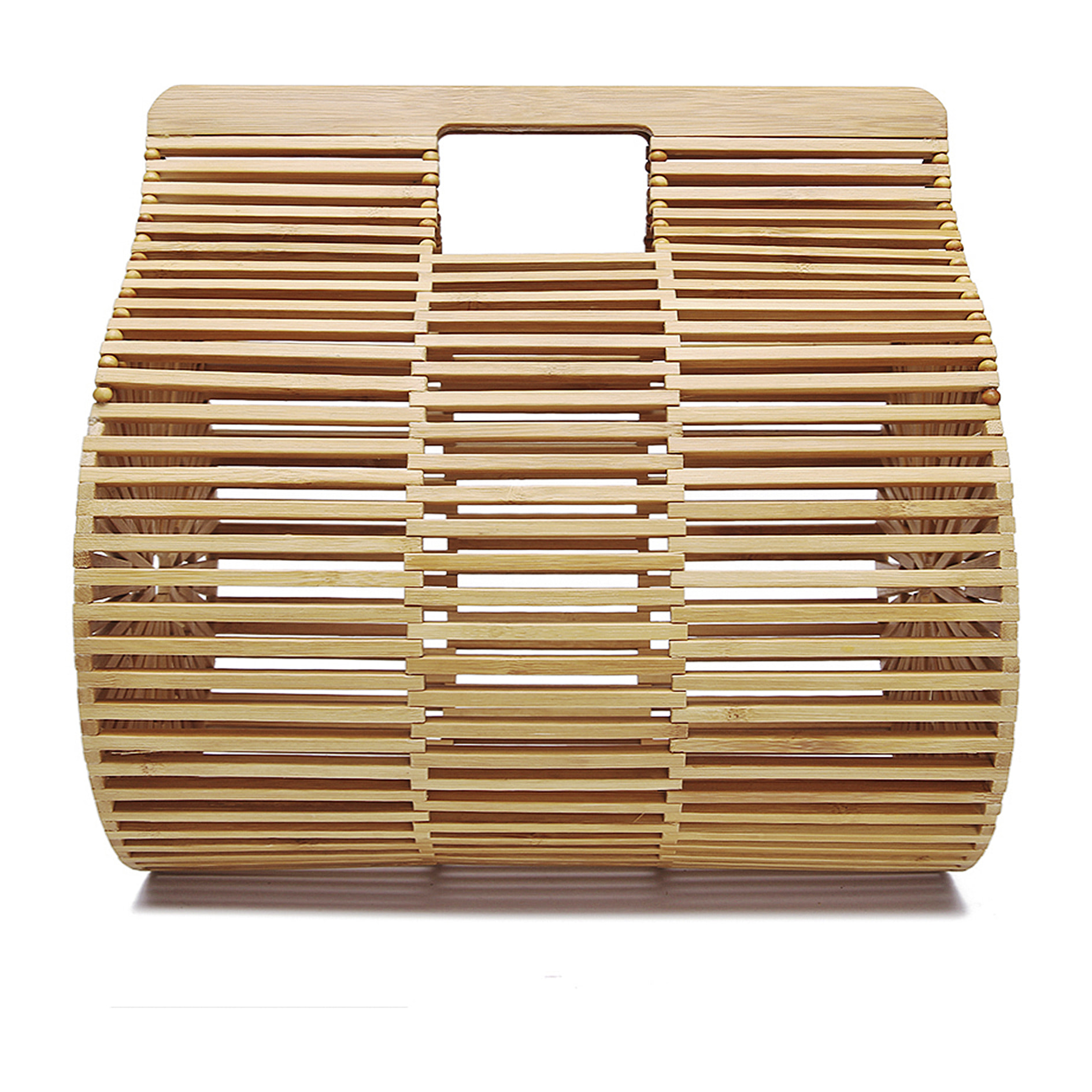 Zoagli borsa a mano in legno di bambù.