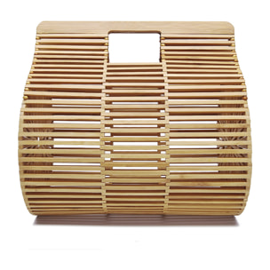 Zoagli borsa a mano in legno di bambù.