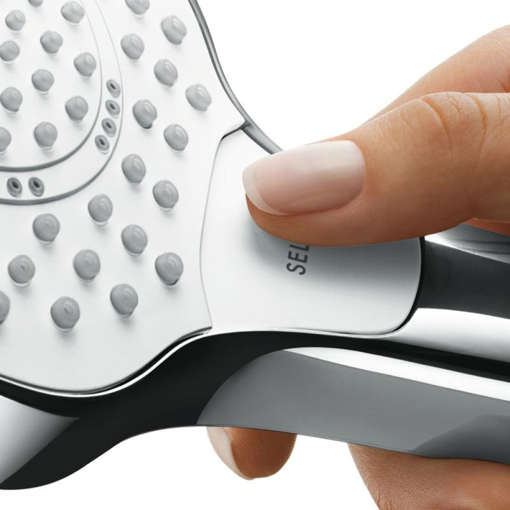 Set de douche Vario EcoSmart avec barre Unica'Croma 65 cm blanc/chromé Croma Select