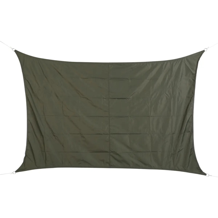 Voile d'ombrage rectangulaire "Curacao" ardoise 3x2m en polyester