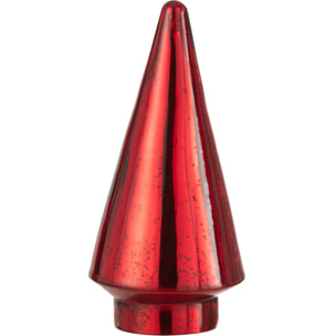 J-Line décoration Sapin De Noël - verre - rouge - medium - LED