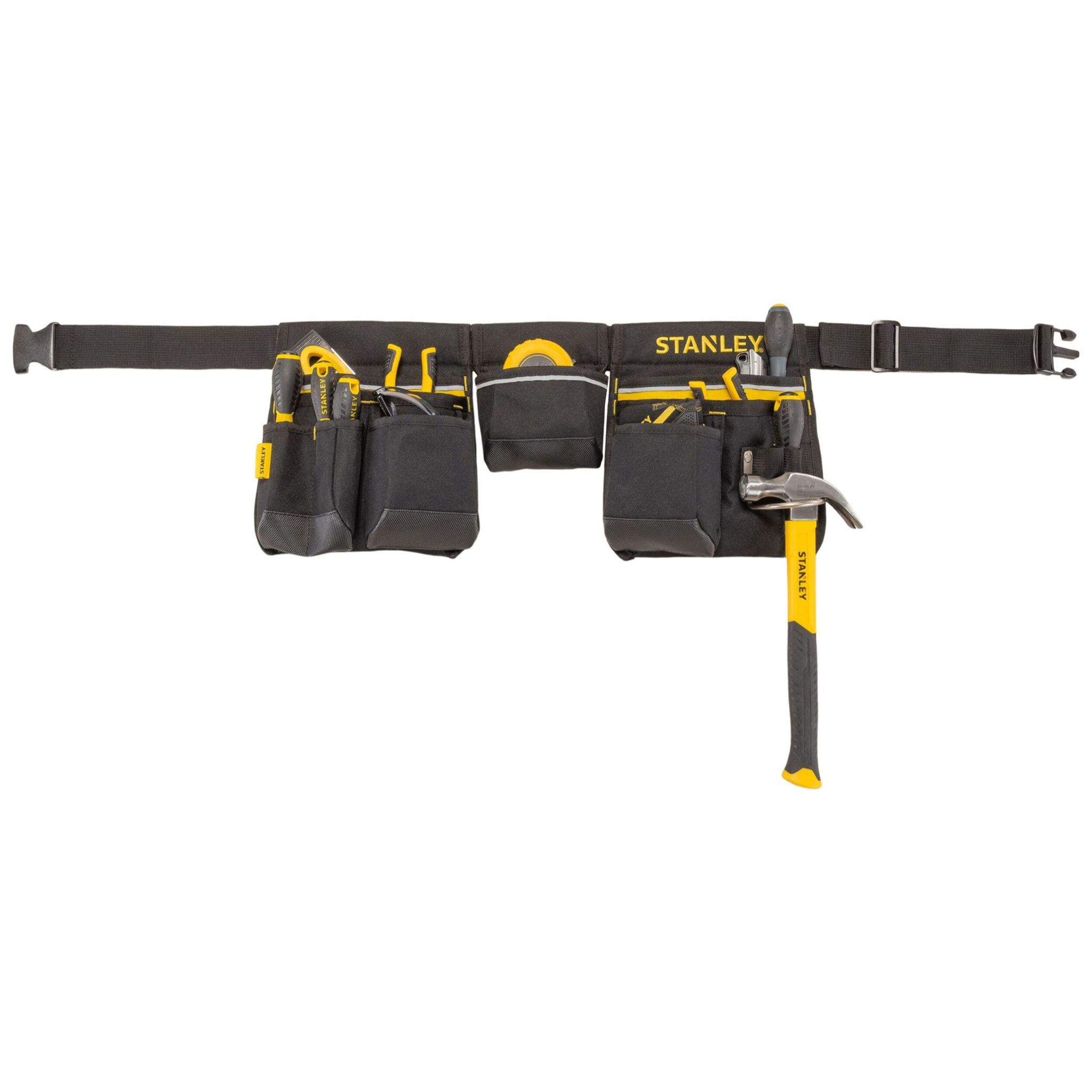Ceinture porte-outils en Toile 600 x 600 deniers - Nombreuses Poches - Renforcée avec Rivets en métal