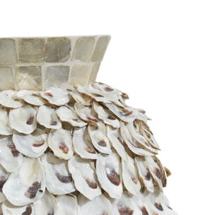 Vaso in bamboo e conchiglie Riviera