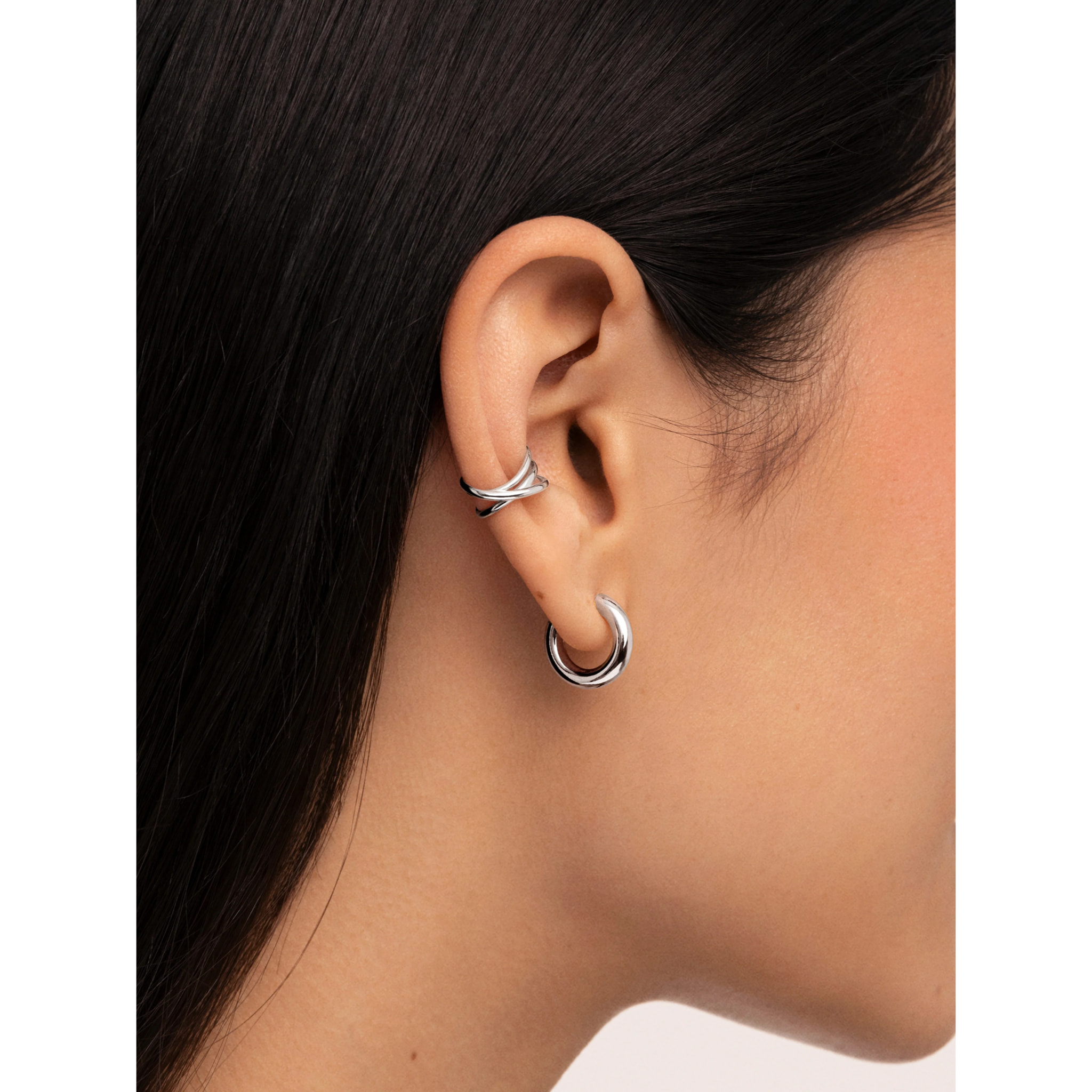Orecchino Ear Cuff Triple Cross