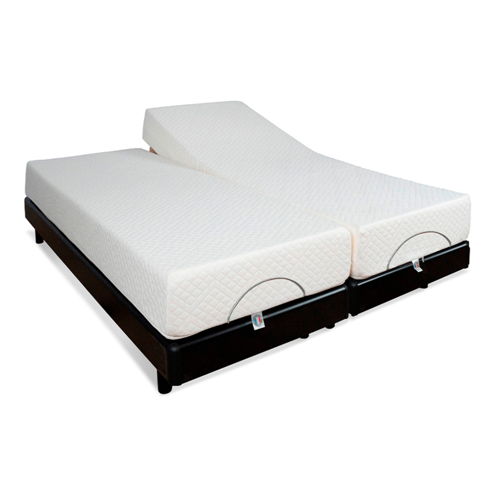 Ensemble Duo Bodysoft 2 places | Sommiers électriques + Matelas Mémoire de forme