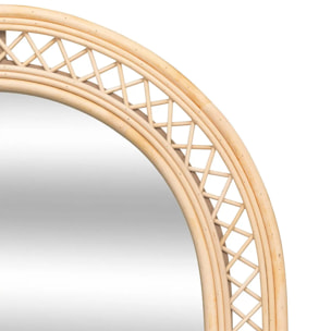 Miroir arche "Anahi" rotin marron 87x47cm