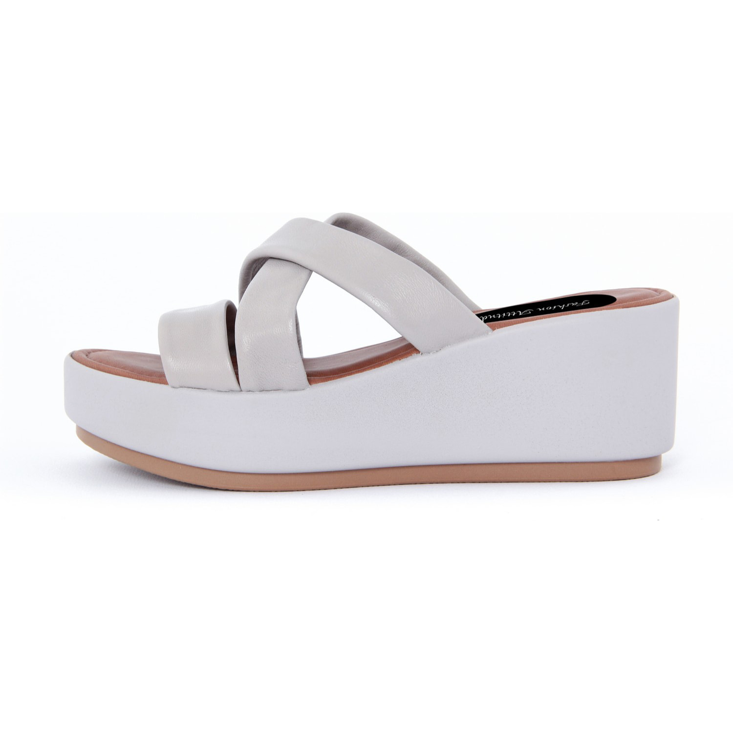 Sandalo con zeppa Donna colore Grigio