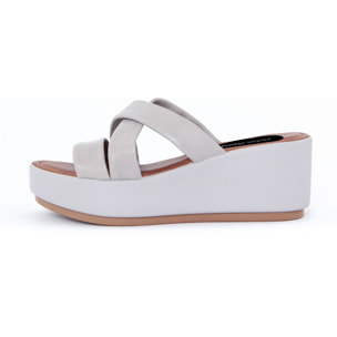 Sandalo con zeppa Donna colore Grigio