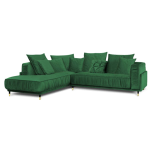 Canapé Velours Angle gauche Fiorenzo - 4 Places