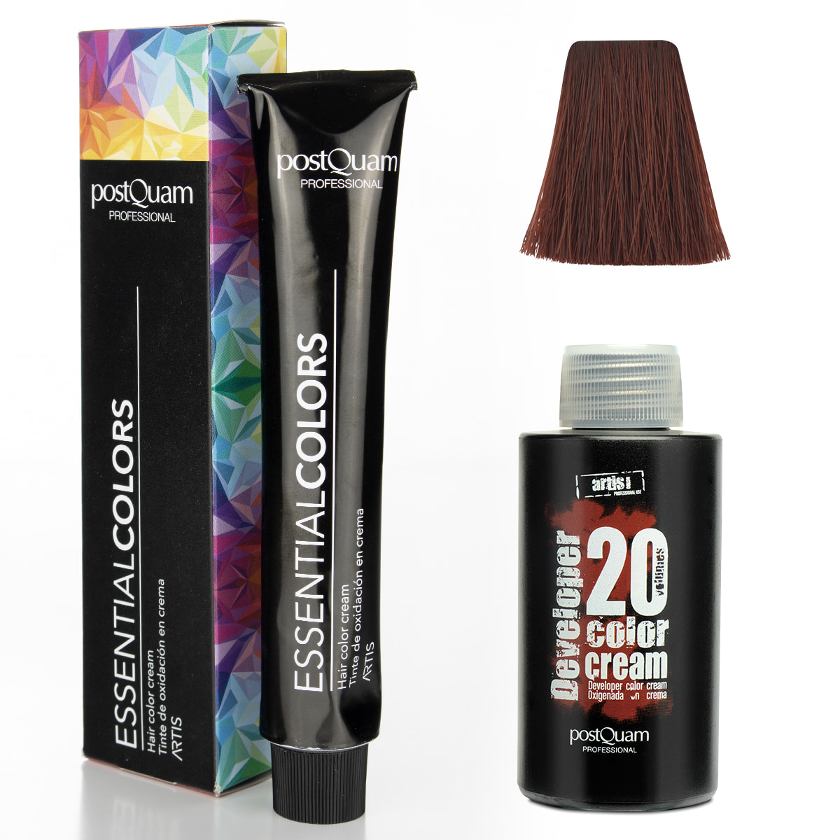 Tinta Essenziale Per Capelli NÃƒÂ‚Ã‚Âº5 - 5 - 5 - Rosso Mogano / 60 Ml. + Colore Sviluppatore Crema / 20 Vol.