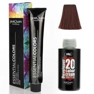 Tinta Essenziale Per Capelli NÃƒÂ‚Ã‚Âº5 - 5 - 5 - Rosso Mogano / 60 Ml. + Colore Sviluppatore Crema / 20 Vol.