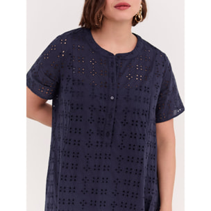 Fiorella Rubino - Vestito Free in sangallo - Blu
