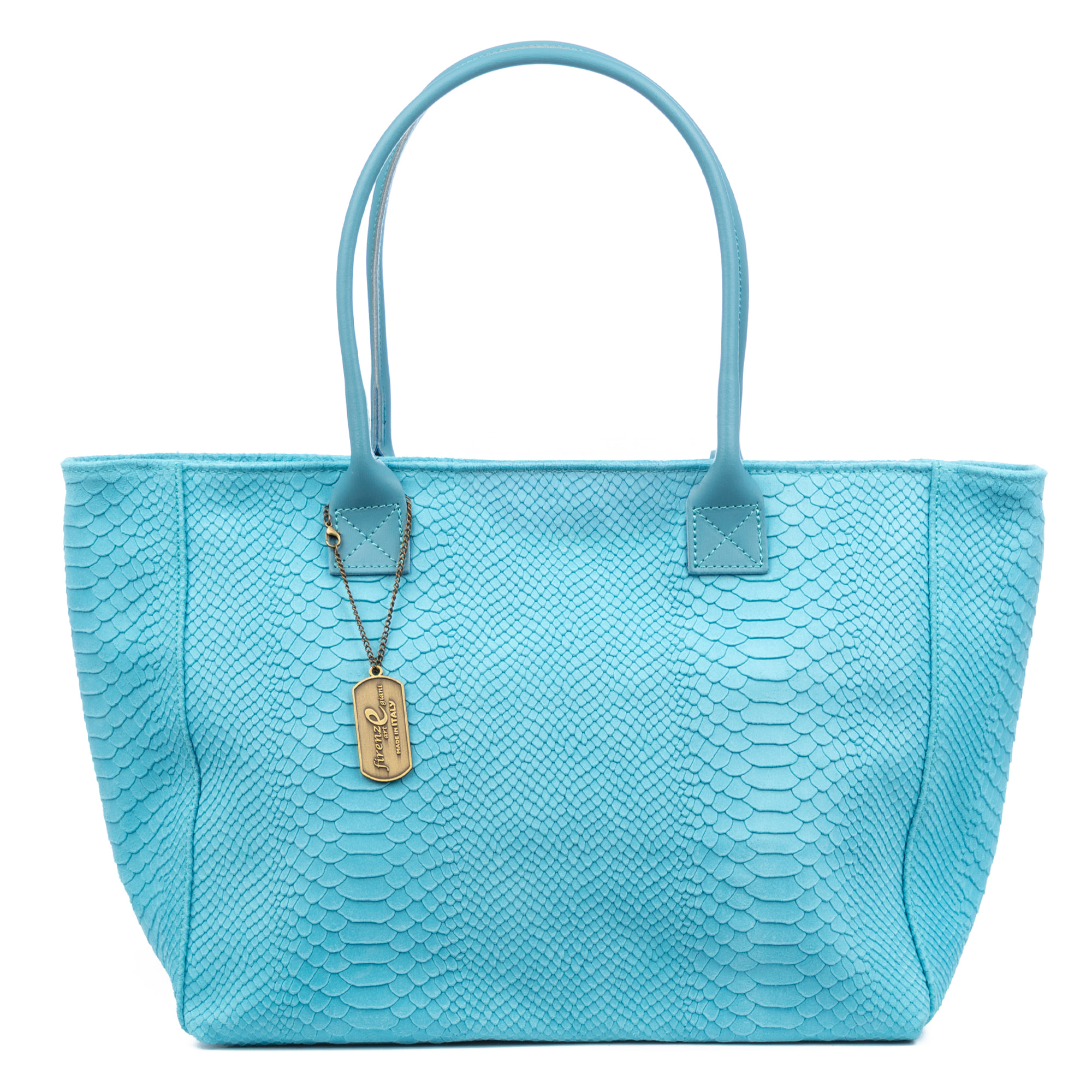 Avola borsa a spalla donna. Pelle autentica Camoscio stampa serpente.