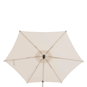 Parasol droit carré "Soya" argile & blé 2,7m en acier et polyester