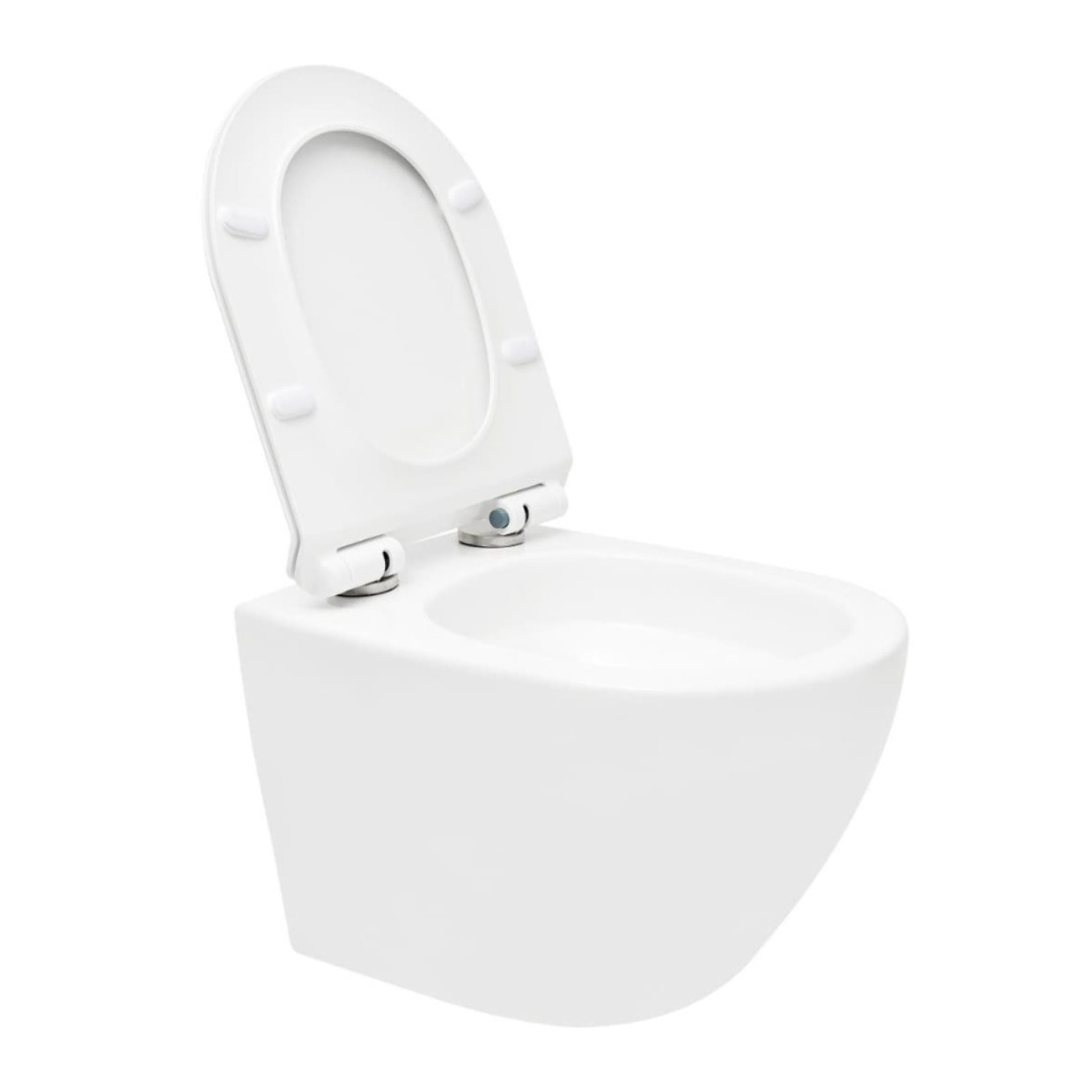 S-Line Pro WC suspendu sans bride Vortex en céramique avec abattant SoftClose et fixations invisibles, blanc (WC01T)